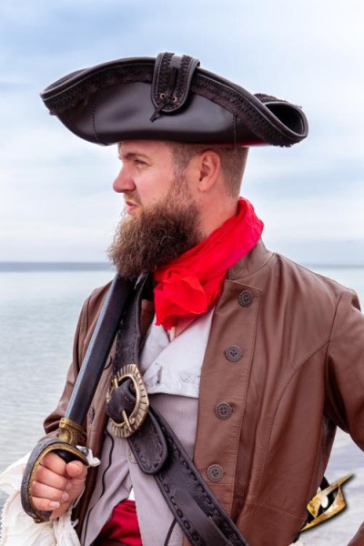 Faux Leather Pirate Hat