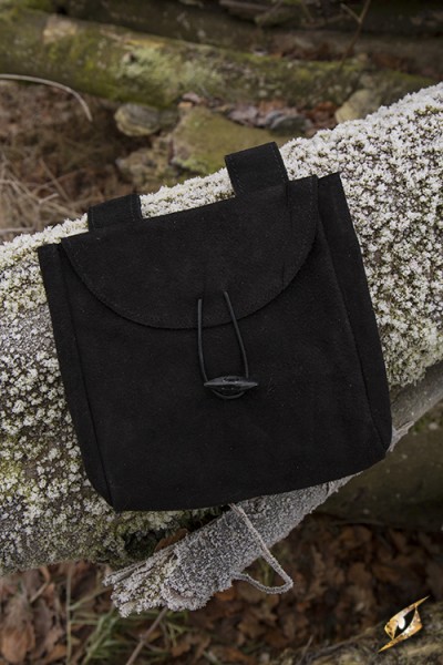 Black Thin Leather Bag (Large)